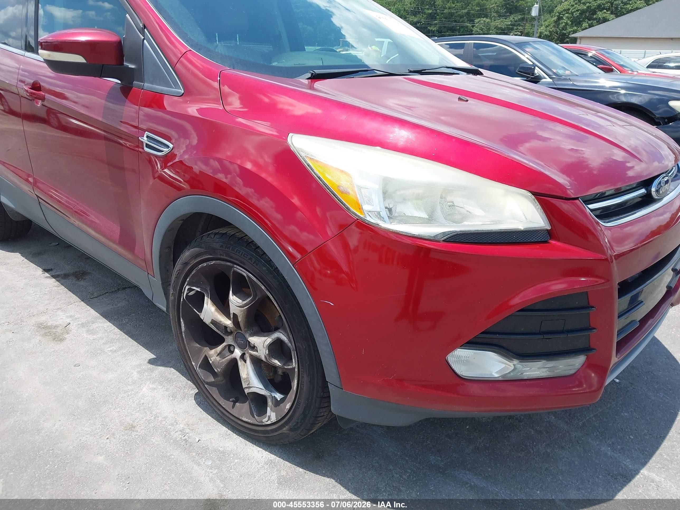 2014 Ford Escape Titanium Red vin: 1FMCU0JX1EUB54354