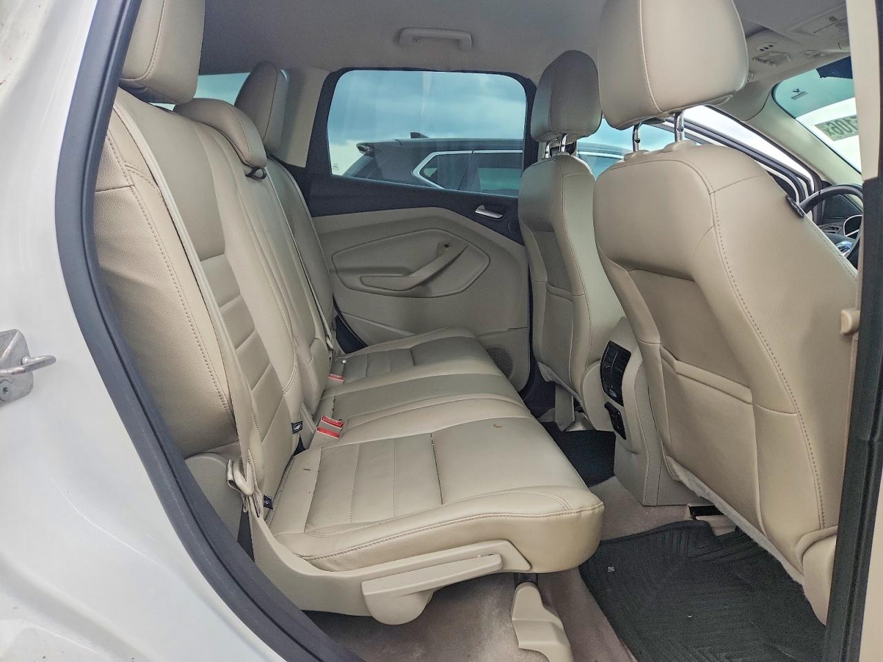 2014 Ford Escape Titanium White vin: 1FMCU0JX1EUC21020