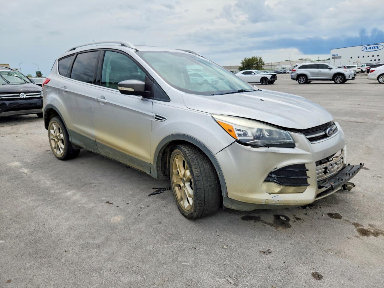 2014 Ford Escape Titanium Silver vin: 1FMCU0JX1EUC34656