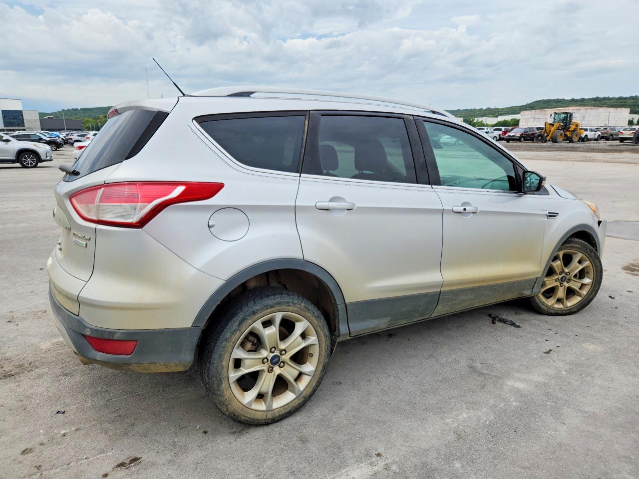 2014 Ford Escape Titanium Silver vin: 1FMCU0JX1EUC34656