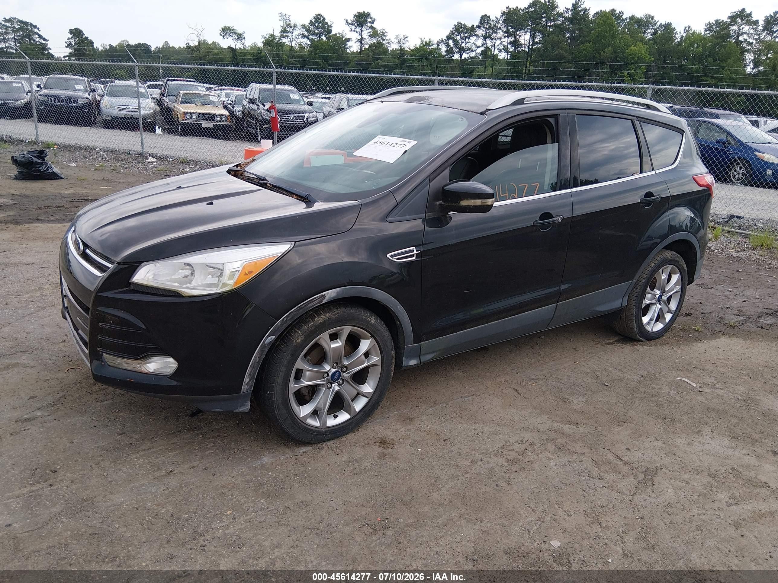 2014 Ford Escape Titanium Черный vin: 1FMCU0JX1EUC65339