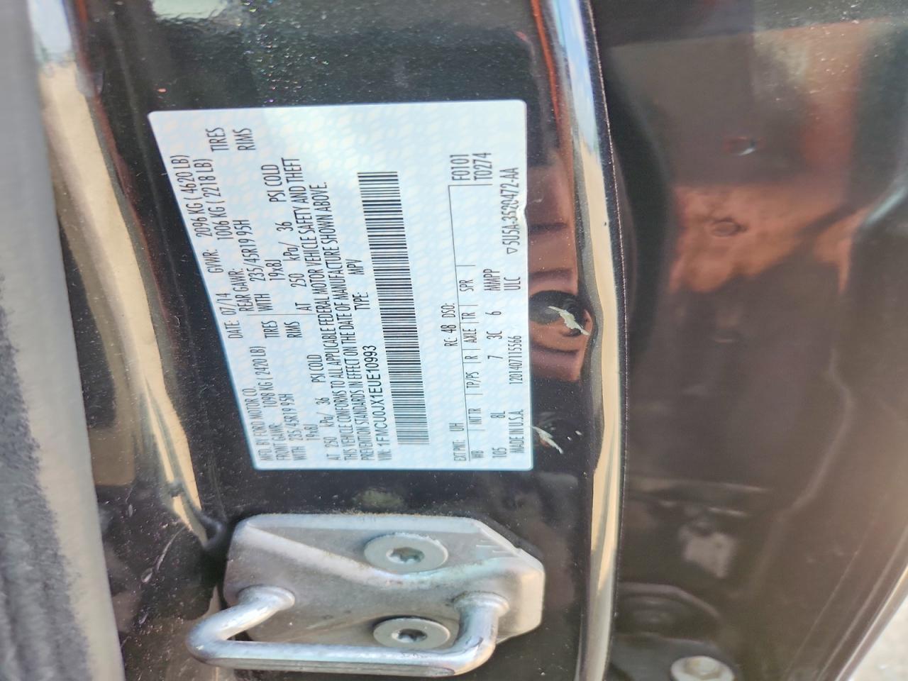 2014 Ford Escape Titanium Black vin: 1FMCU0JX1EUE10993