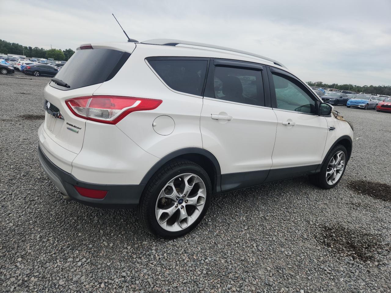 2014 Ford Escape Titanium Белый vin: 1FMCU0JX2EUA10571