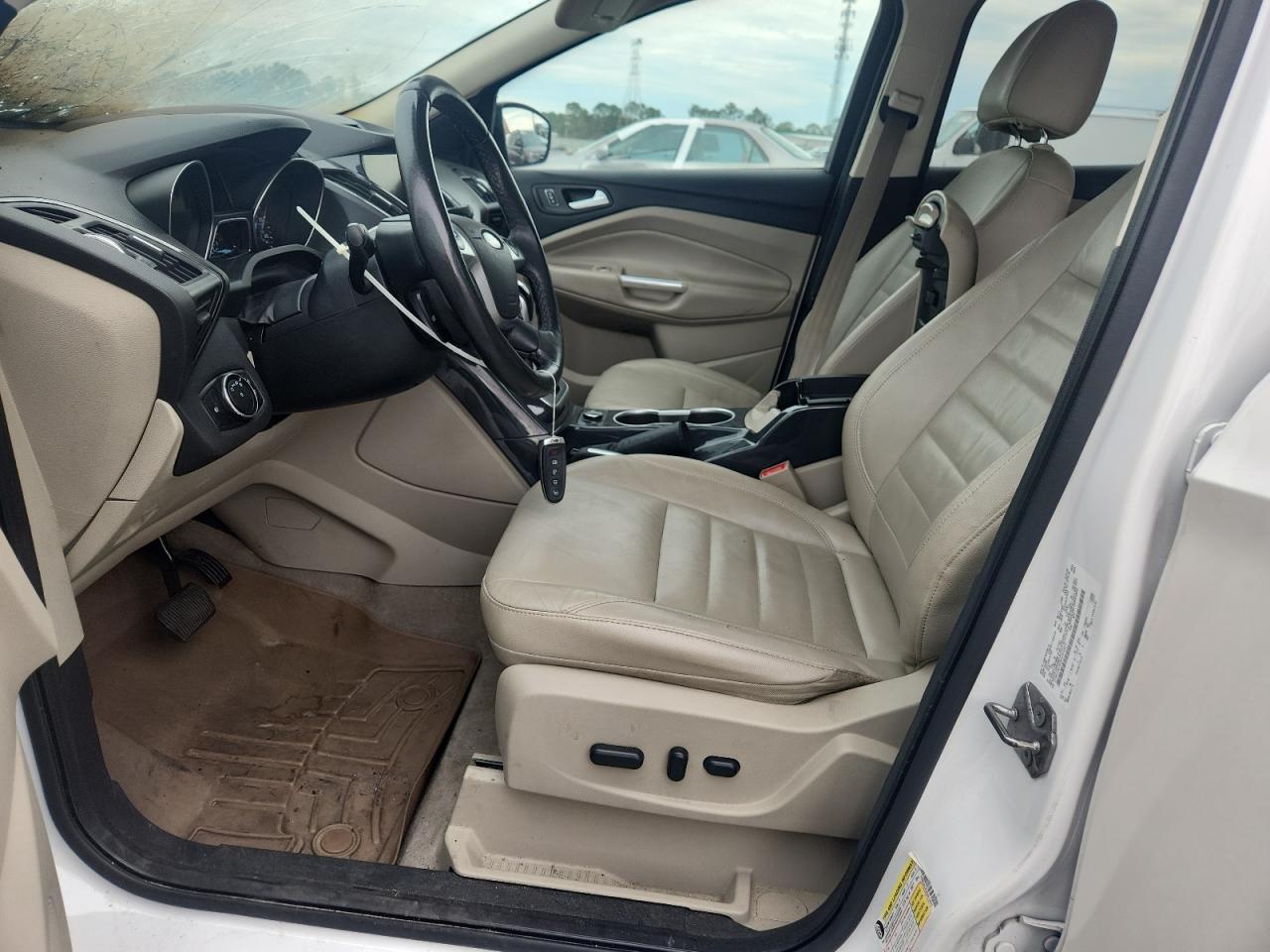 2014 Ford Escape Titanium Белый vin: 1FMCU0JX2EUA10571
