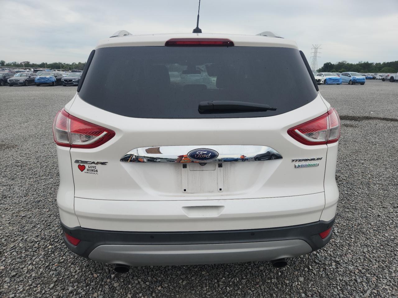 2014 Ford Escape Titanium Белый vin: 1FMCU0JX2EUA10571