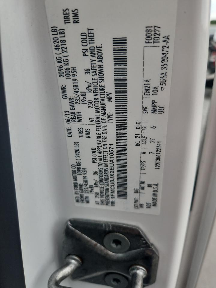 2014 Ford Escape Titanium Белый vin: 1FMCU0JX2EUA10571