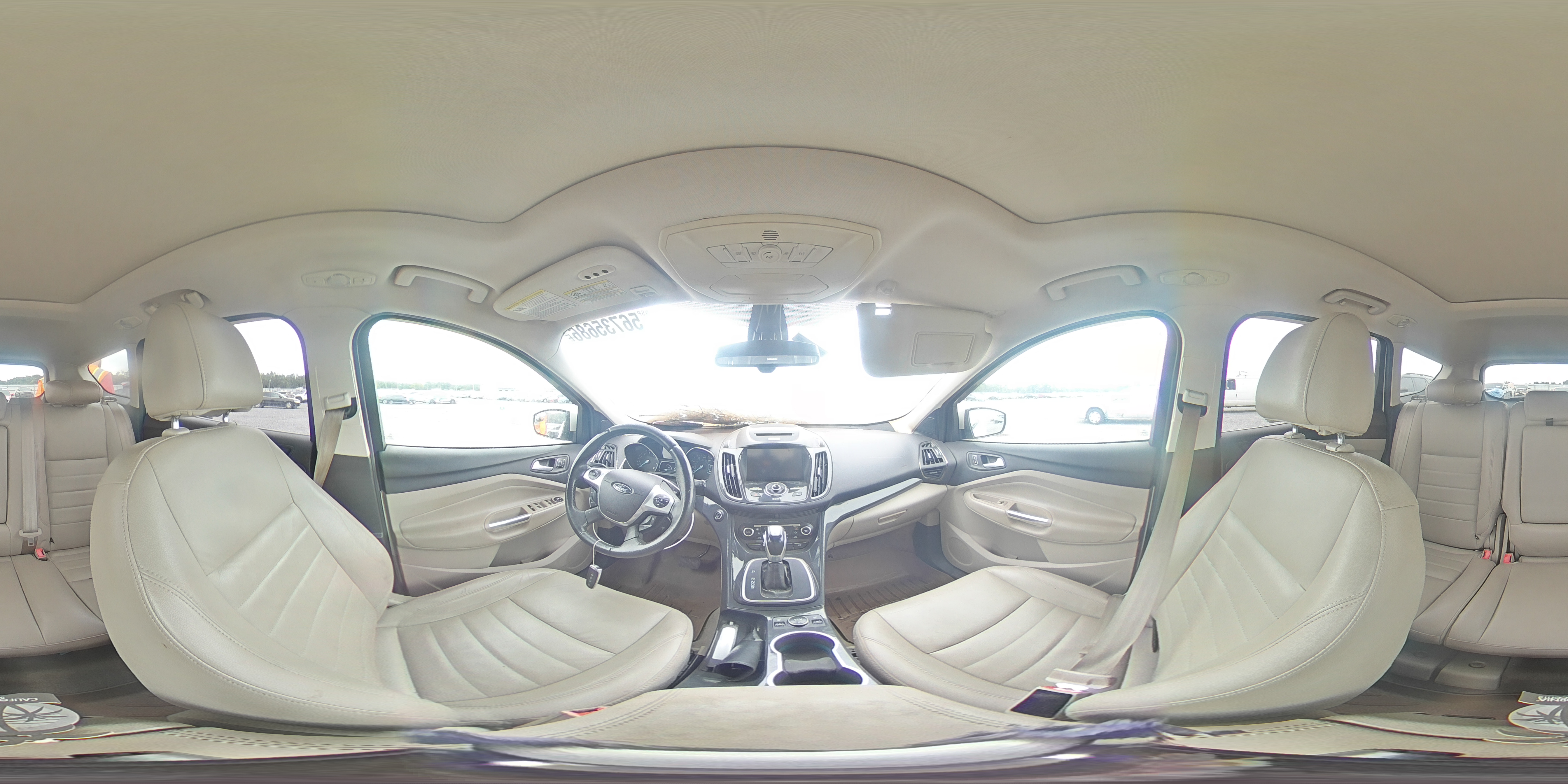 2014 Ford Escape Titanium Белый vin: 1FMCU0JX2EUA10571