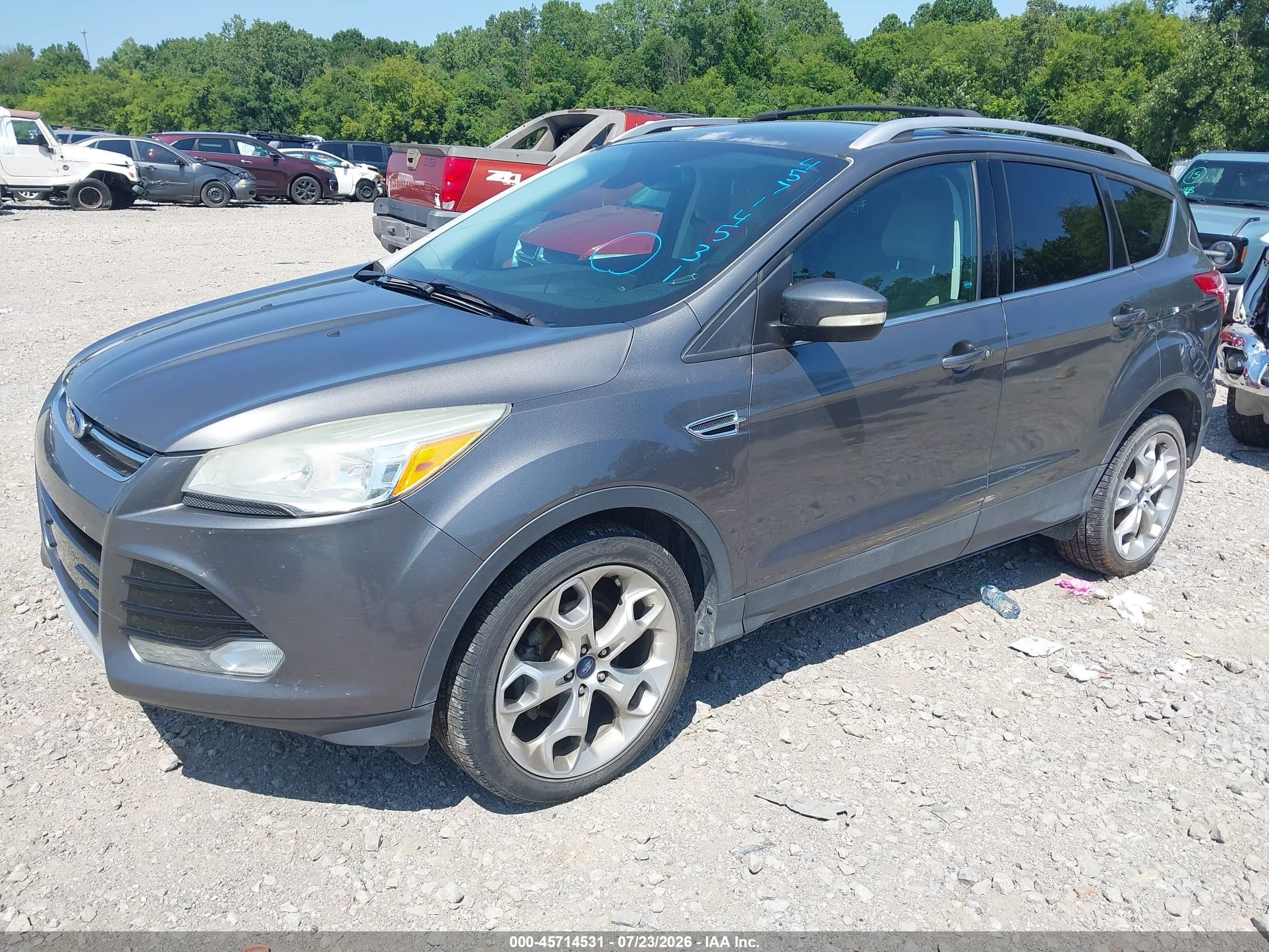 2014 Ford Escape Titanium Gray vin: 1FMCU0JX2EUA73623