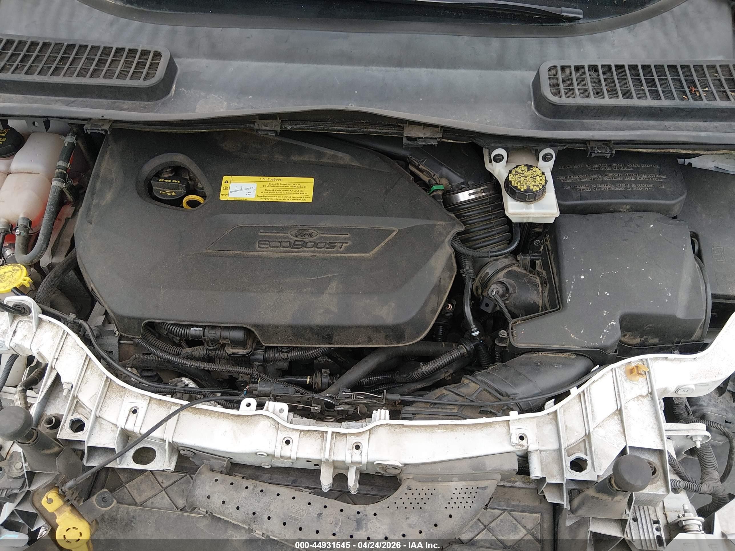 2014 Ford Escape Titanium Белый vin: 1FMCU0JX2EUB43508