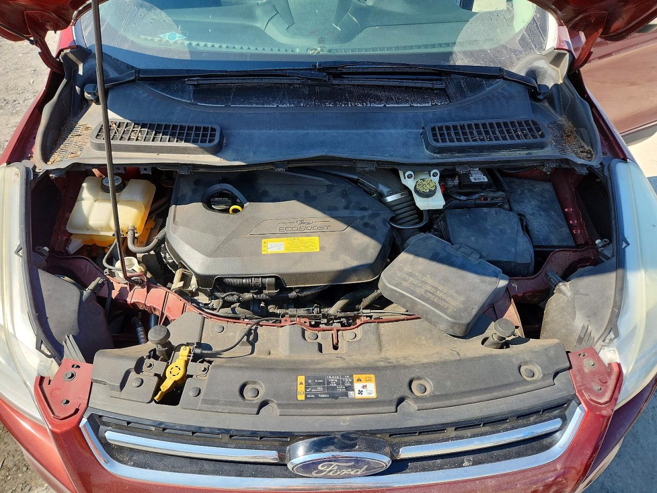 2014 Ford Escape Titanium Red vin: 1FMCU0JX2EUB44156