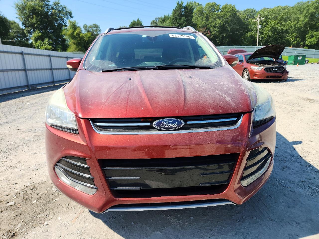 2014 Ford Escape Titanium Red vin: 1FMCU0JX2EUB44156