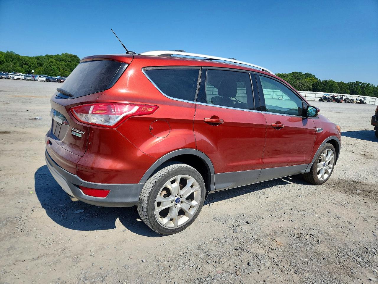 2014 Ford Escape Titanium Red vin: 1FMCU0JX2EUB44156