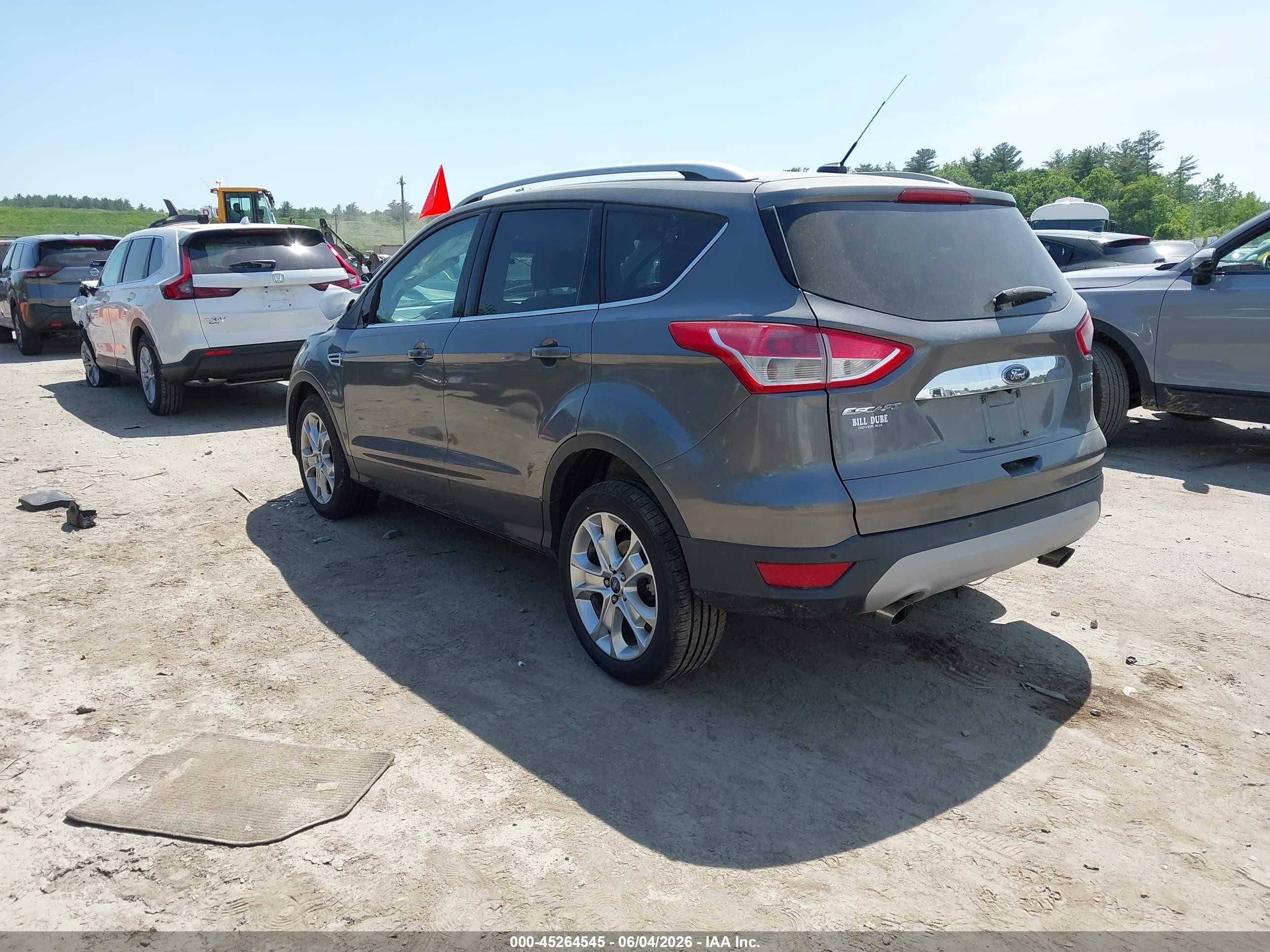 2014 Ford Escape Titanium Серый vin: 1FMCU0JX2EUC14058