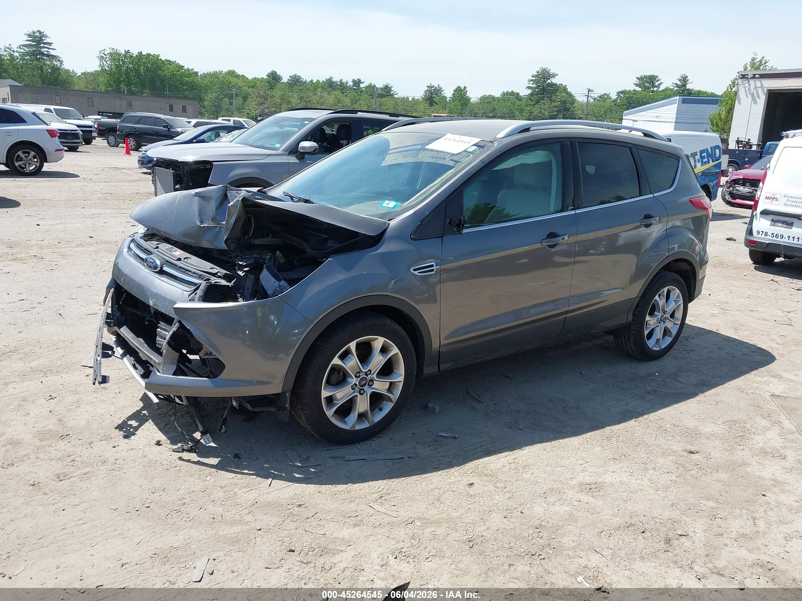 2014 Ford Escape Titanium Серый vin: 1FMCU0JX2EUC14058