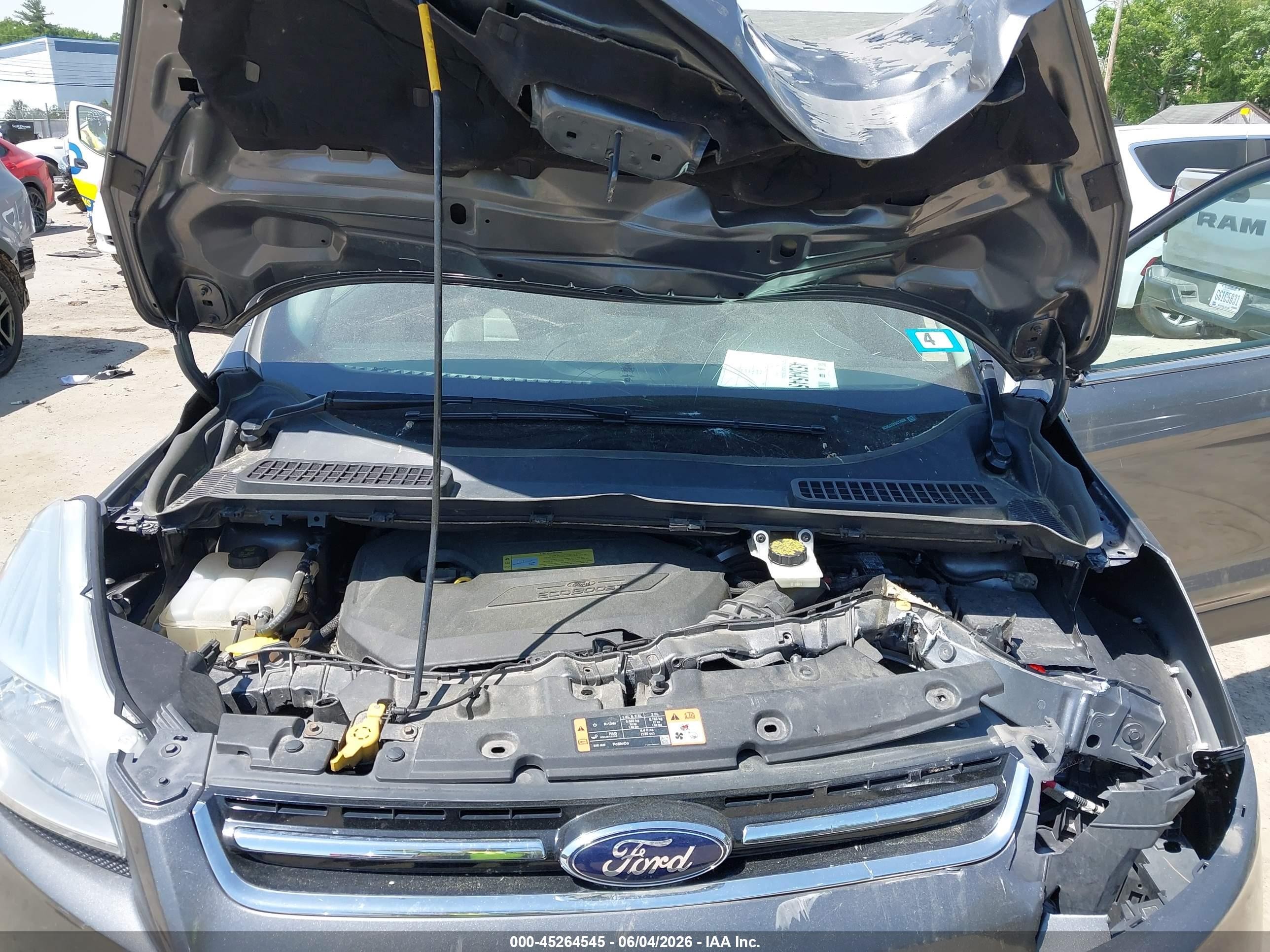 2014 Ford Escape Titanium Серый vin: 1FMCU0JX2EUC14058