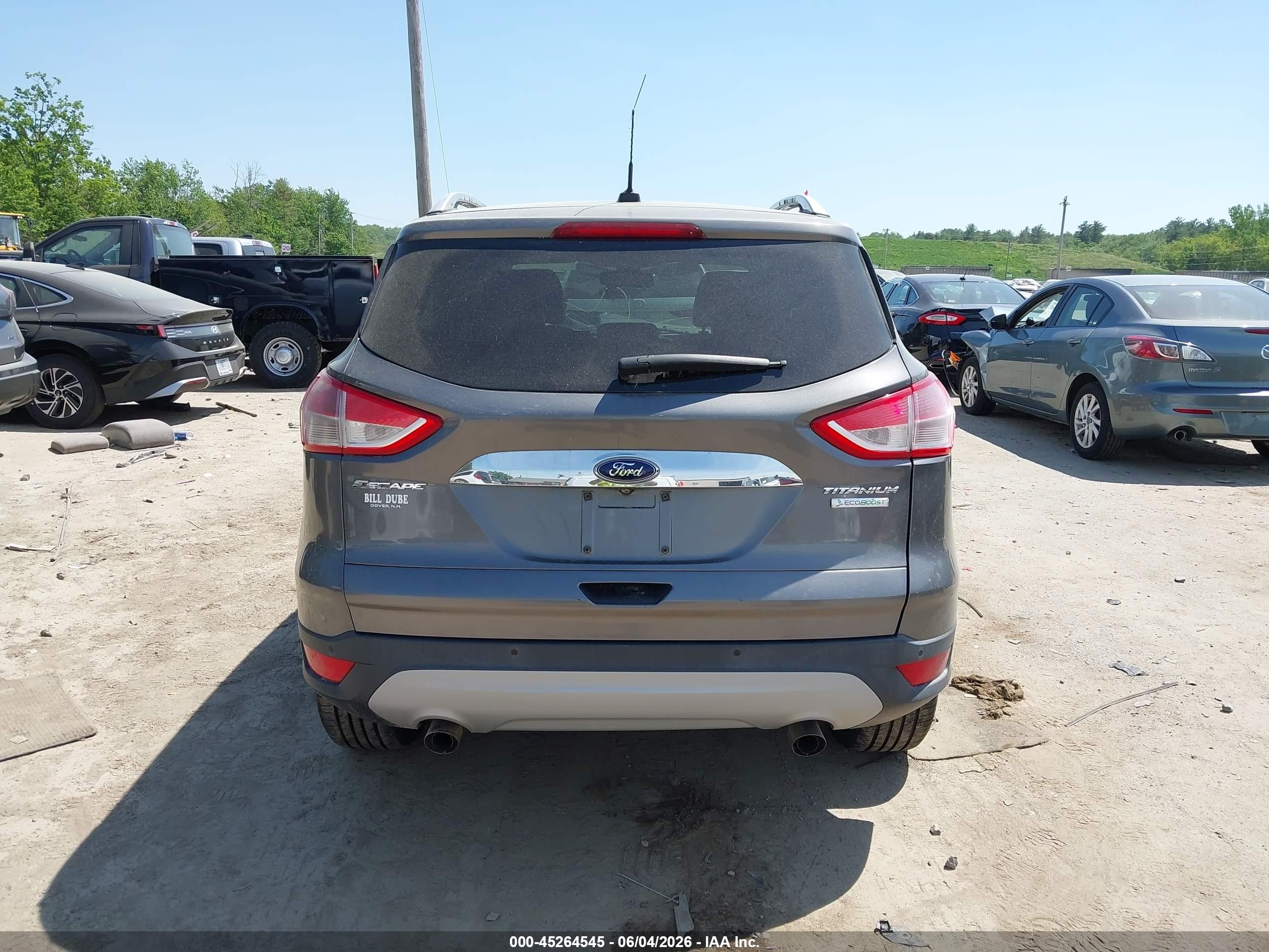 2014 Ford Escape Titanium Серый vin: 1FMCU0JX2EUC14058