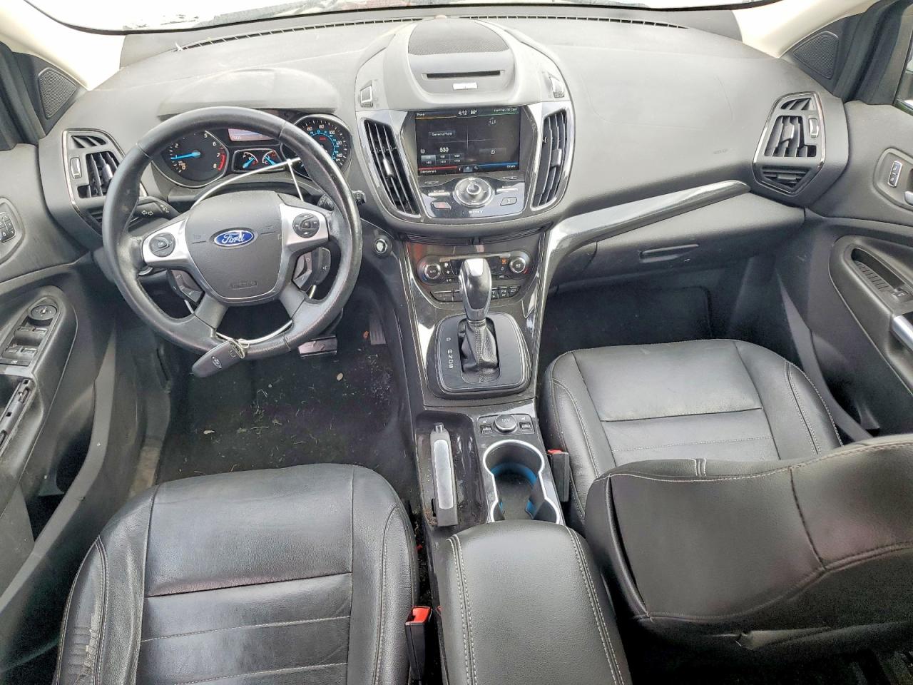 2014 Ford Escape Titanium White vin: 1FMCU0JX2EUC41258