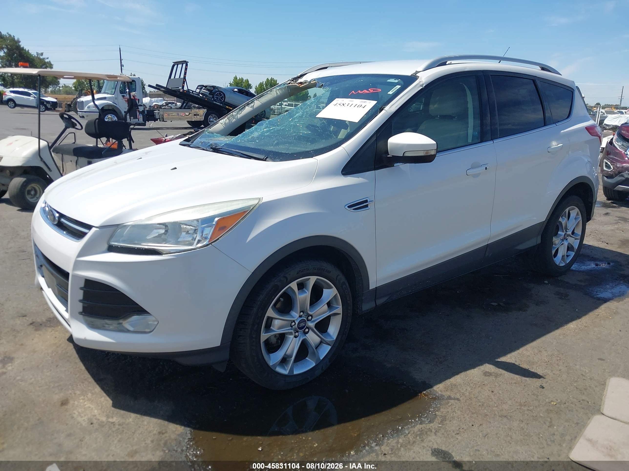 2015 Ford Escape Titanium Белый vin: 1FMCU0JX2FUB41324