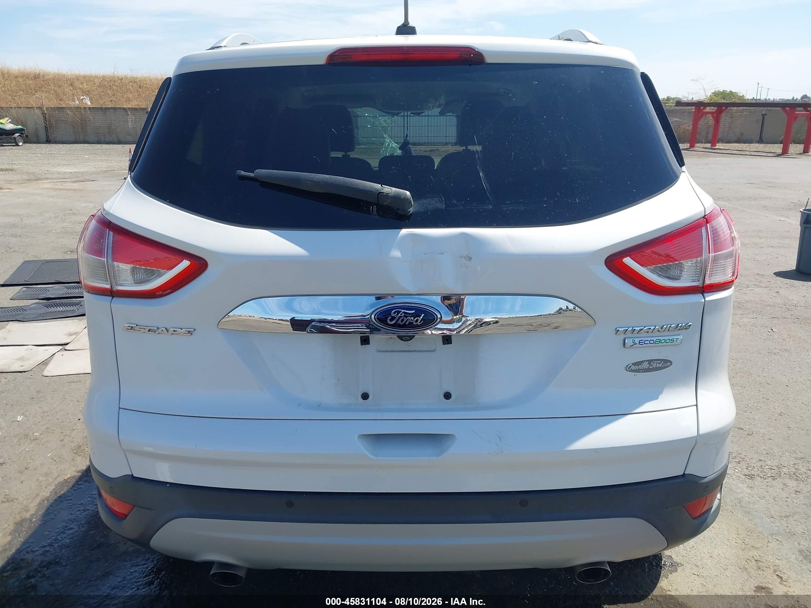 2015 Ford Escape Titanium Белый vin: 1FMCU0JX2FUB41324