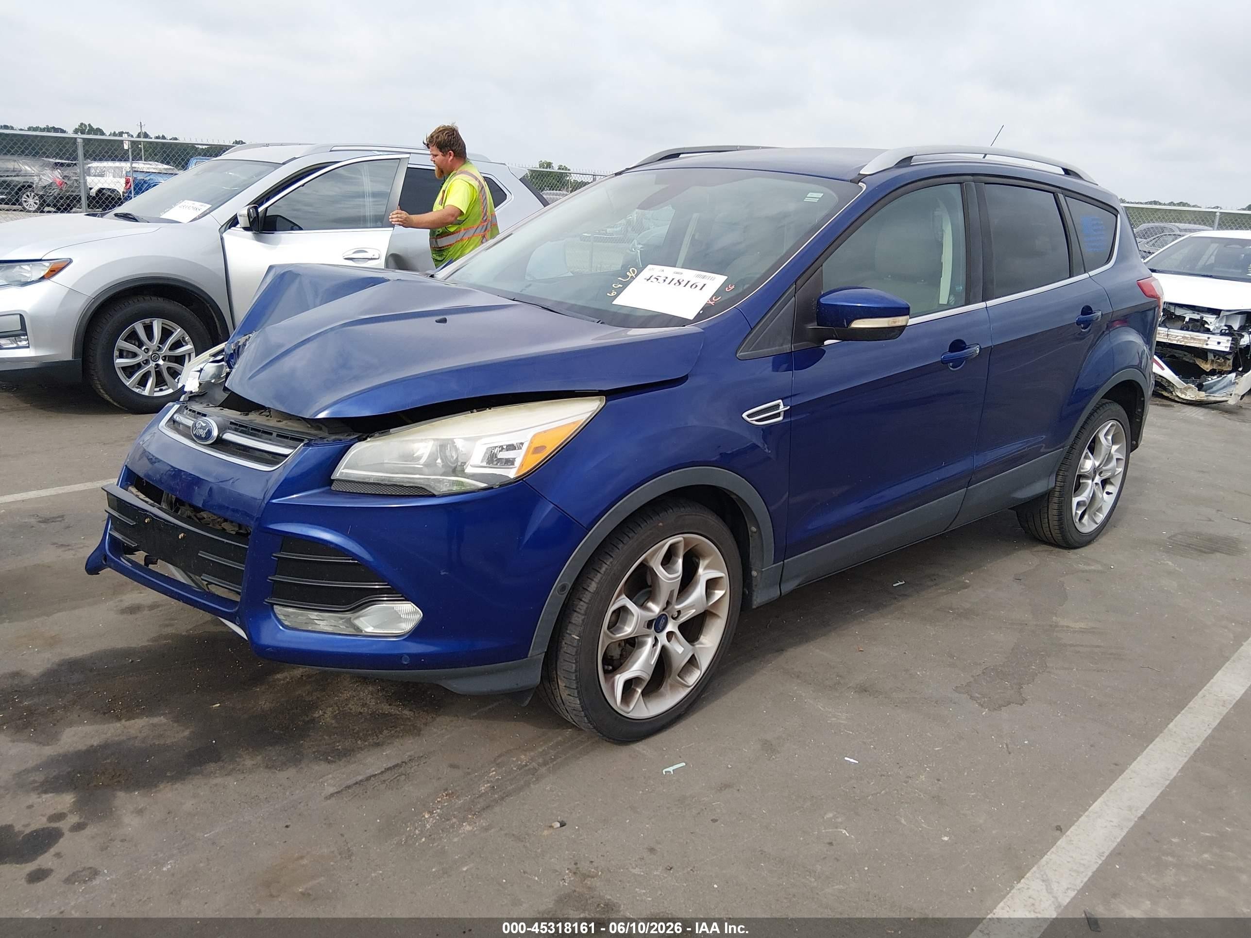 2014 Ford Escape Titanium Blue vin: 1FMCU0JX3EUB55084