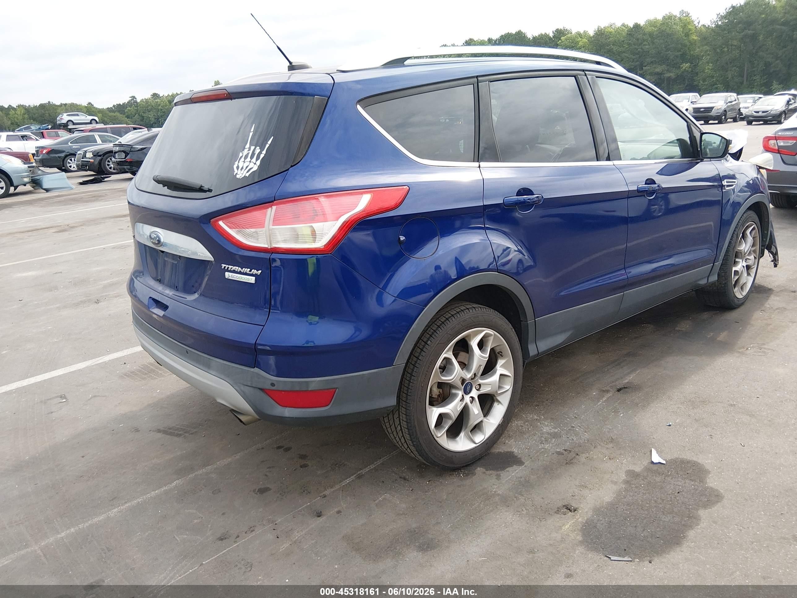 2014 Ford Escape Titanium Blue vin: 1FMCU0JX3EUB55084