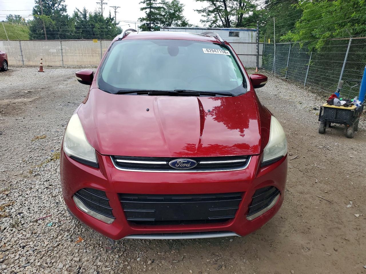 2014 Ford Escape Titanium Red vin: 1FMCU0JX3EUB57899