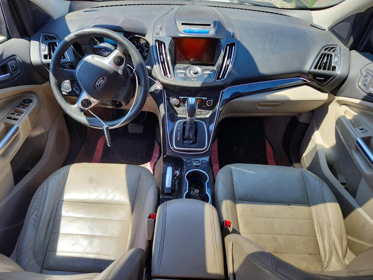 2014 Ford Escape Titanium Red vin: 1FMCU0JX3EUB57899