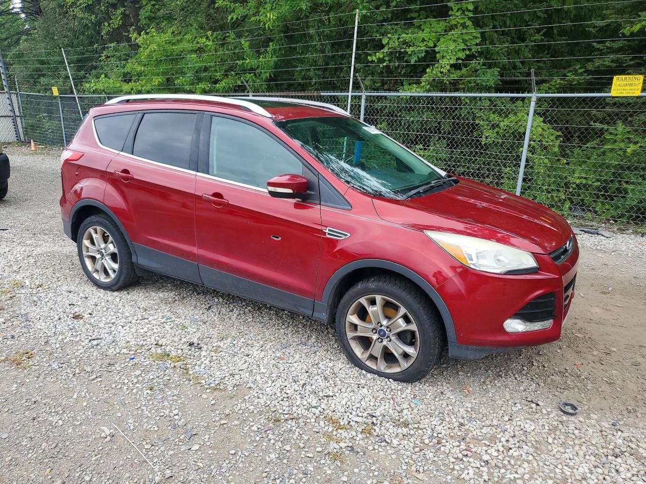 2014 Ford Escape Titanium Red vin: 1FMCU0JX3EUB57899