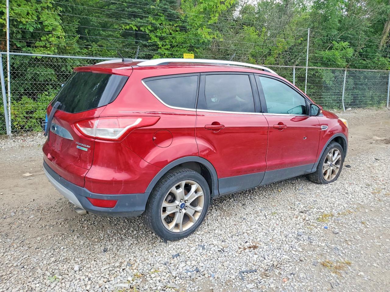 2014 Ford Escape Titanium Red vin: 1FMCU0JX3EUB57899