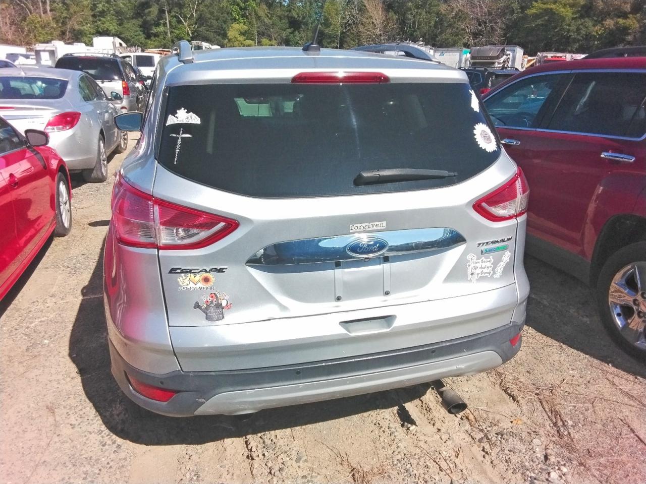 2014 Ford Escape Titanium Silver vin: 1FMCU0JX4EUB20103
