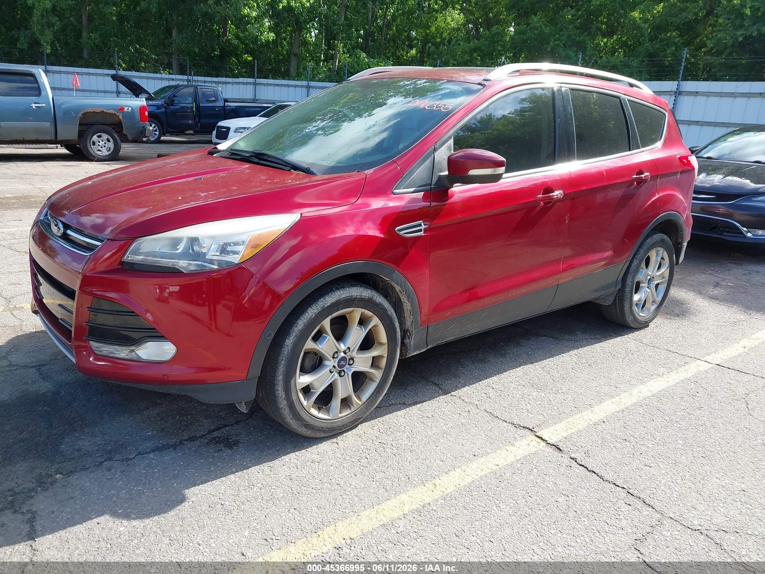 2014 Ford Escape Titanium Красный vin: 1FMCU0JX4EUB96355