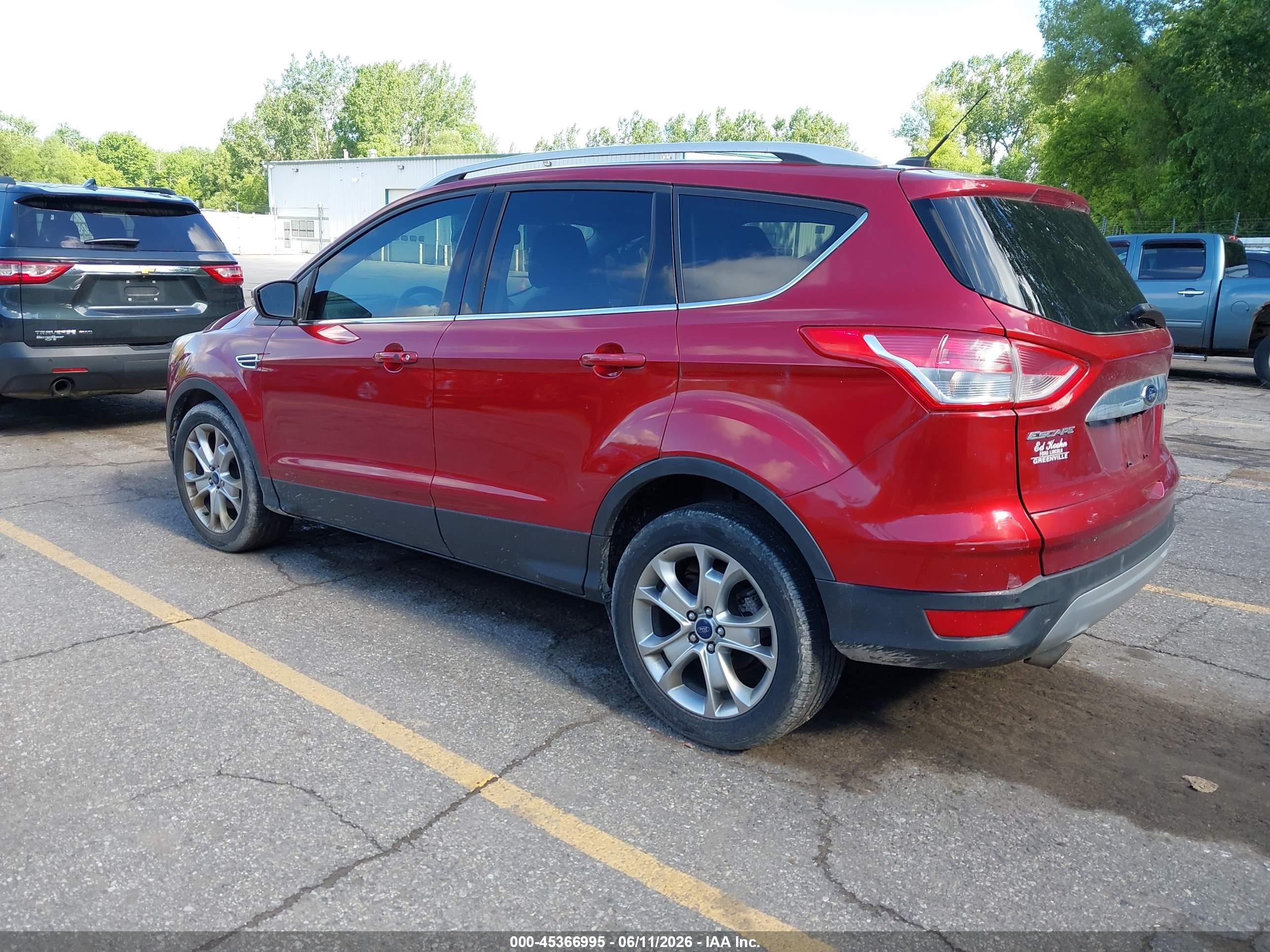 2014 Ford Escape Titanium Красный vin: 1FMCU0JX4EUB96355