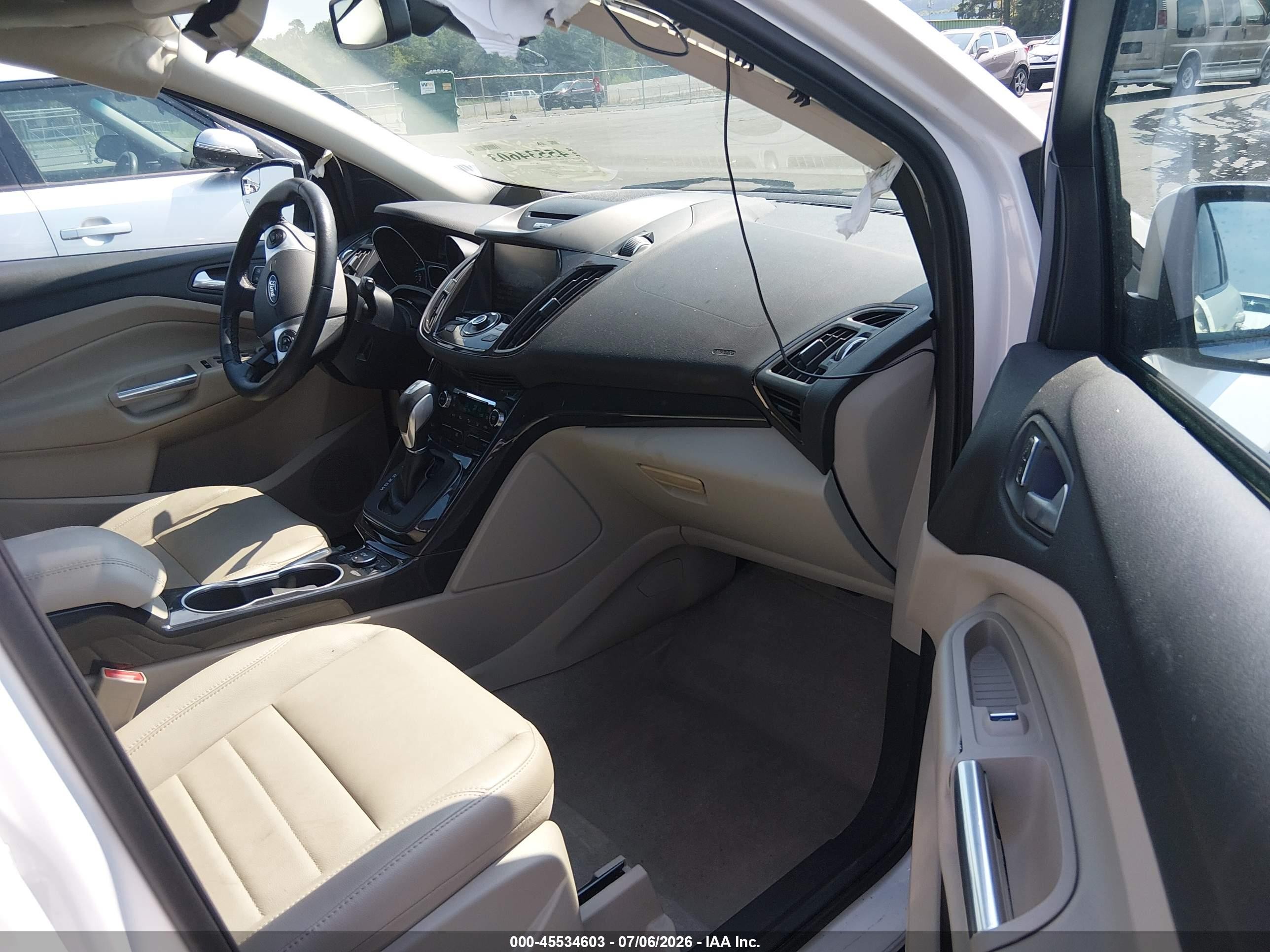 2014 Ford Escape Titanium Белый vin: 1FMCU0JX4EUC81373