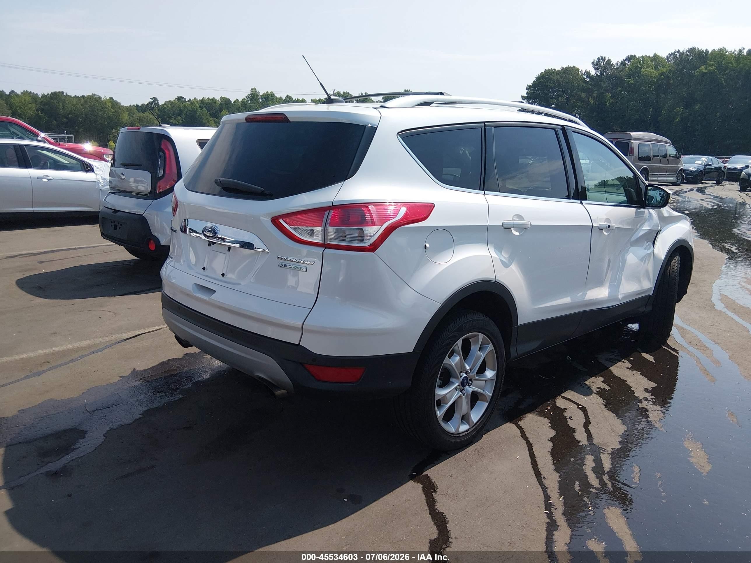 2014 Ford Escape Titanium Белый vin: 1FMCU0JX4EUC81373
