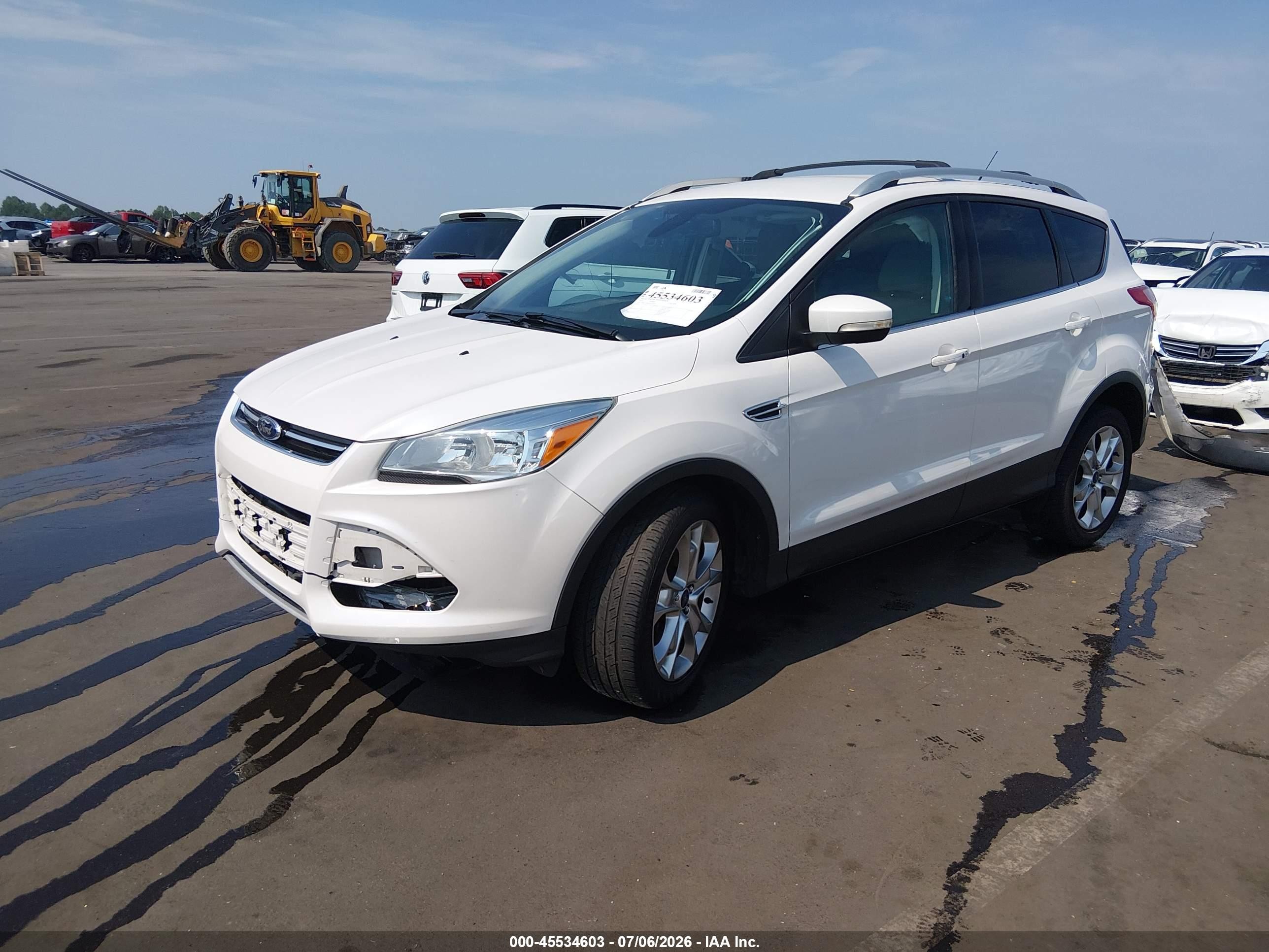 2014 Ford Escape Titanium Белый vin: 1FMCU0JX4EUC81373