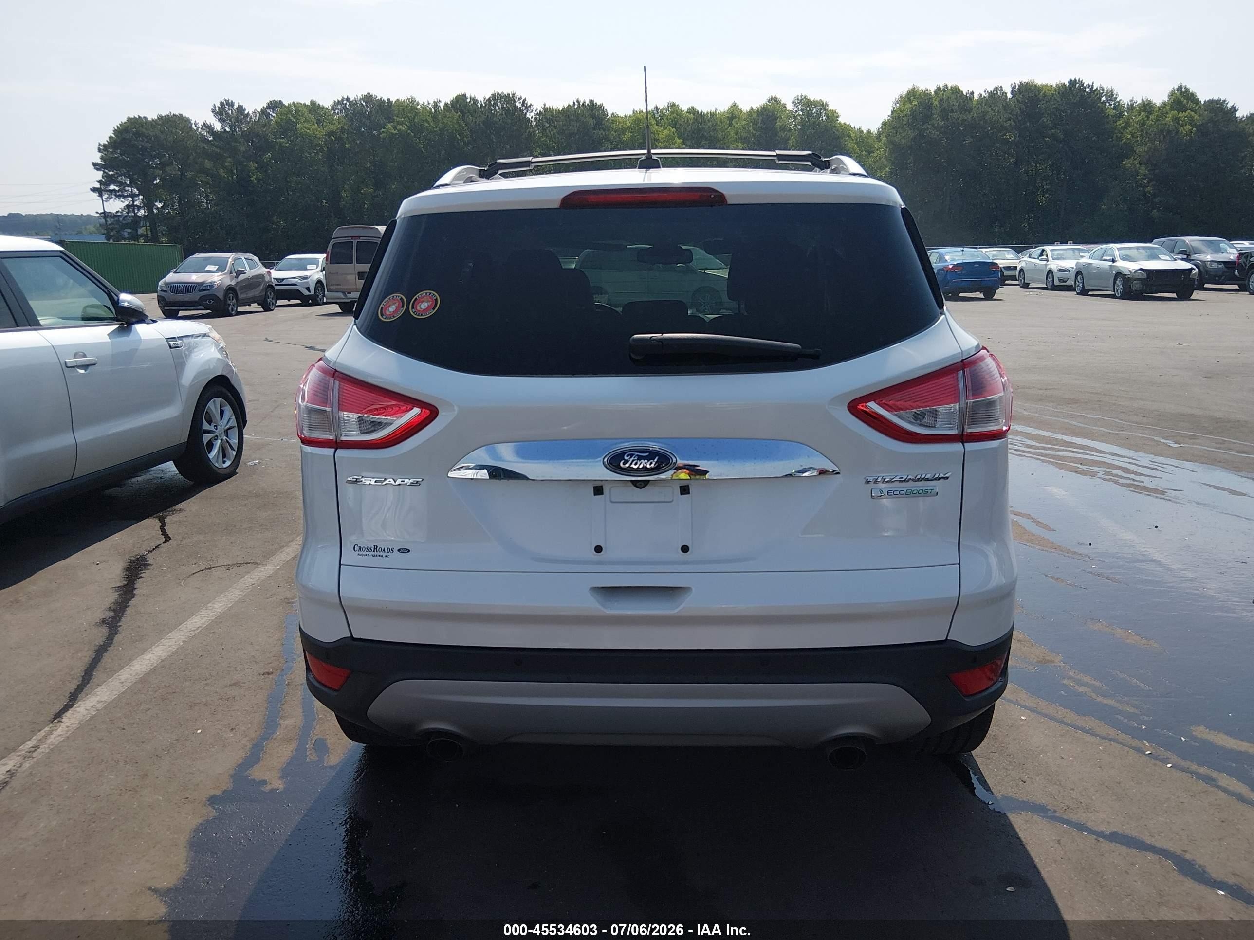 2014 Ford Escape Titanium Белый vin: 1FMCU0JX4EUC81373