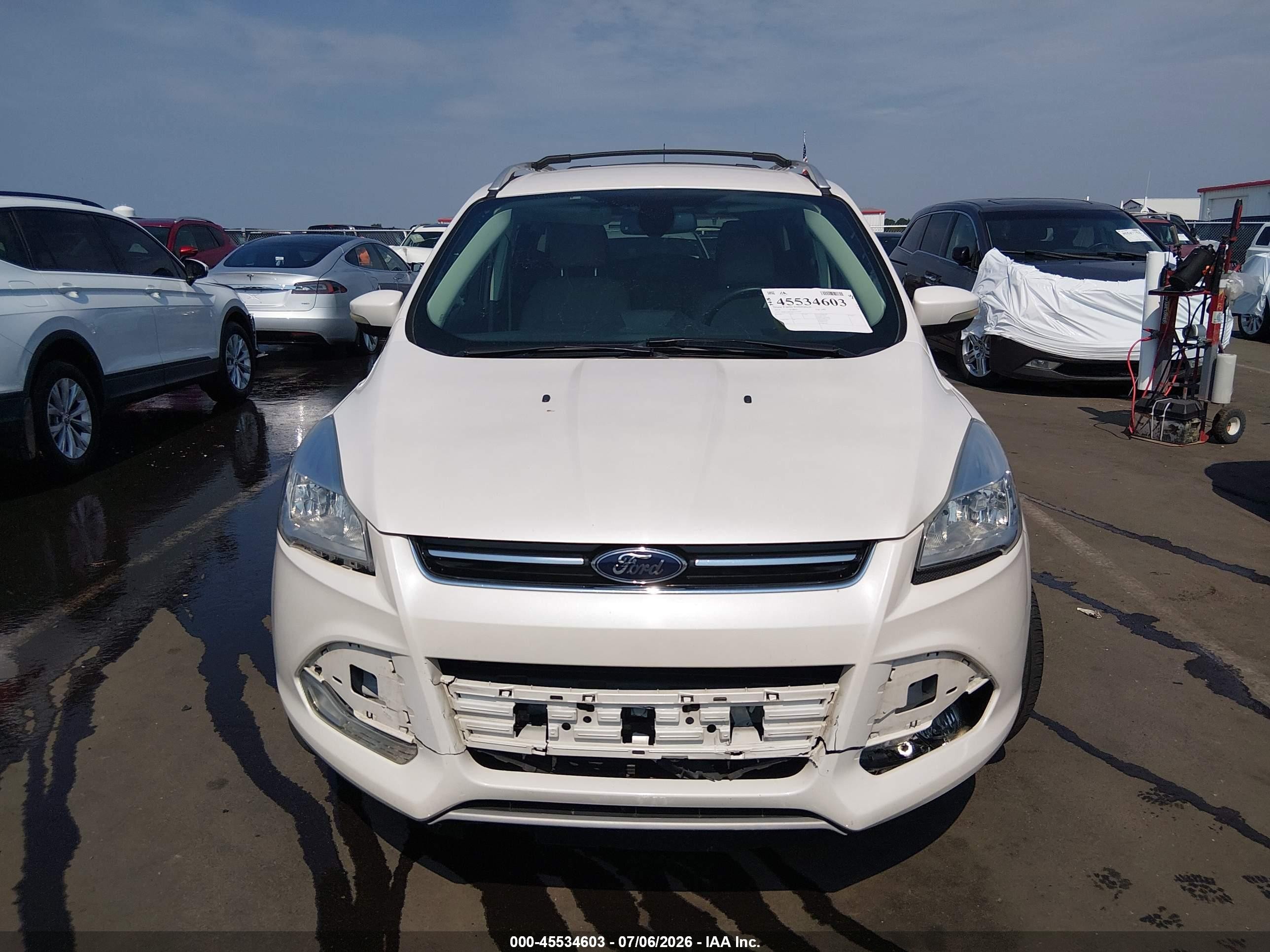 2014 Ford Escape Titanium Белый vin: 1FMCU0JX4EUC81373