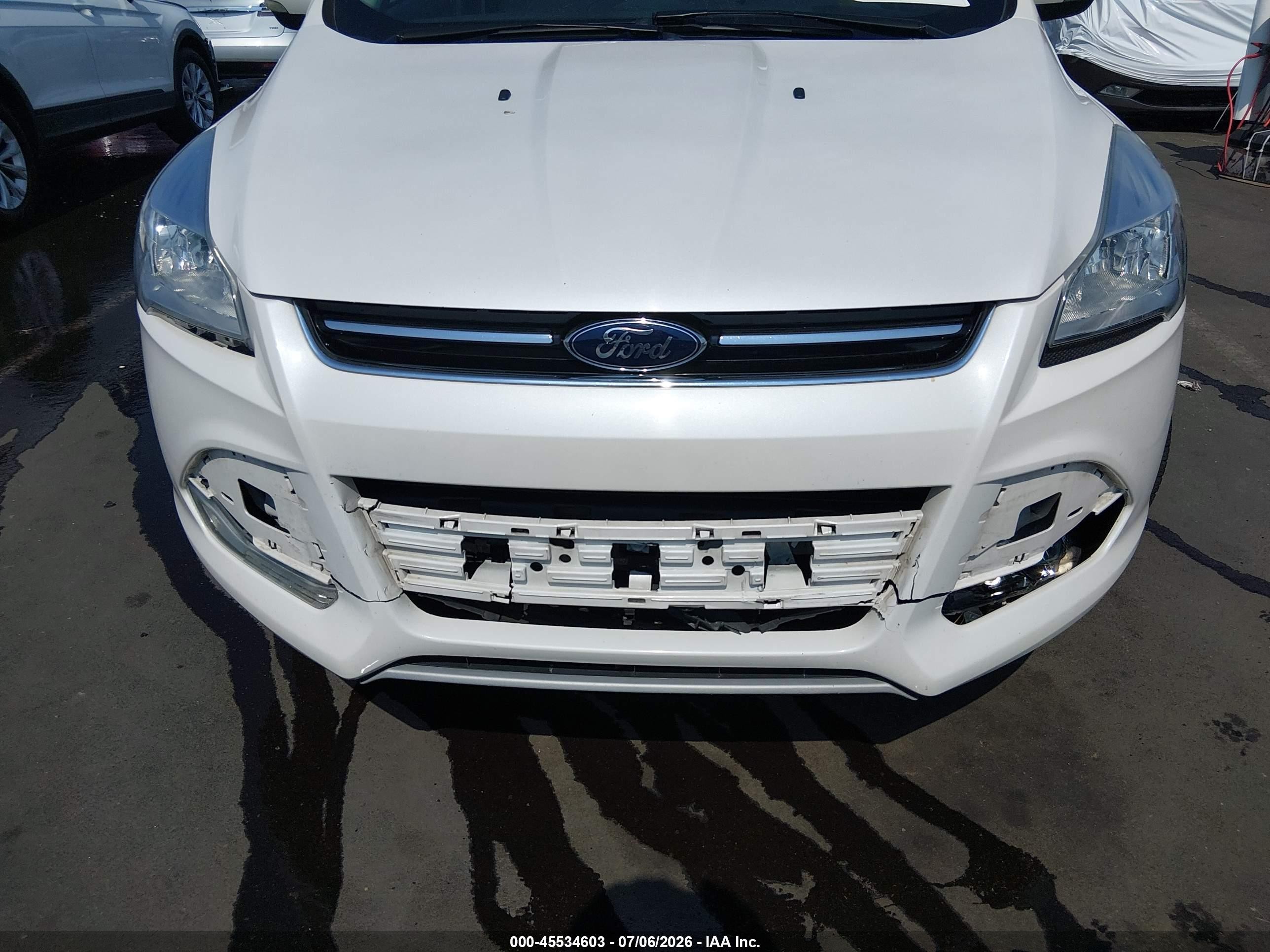 2014 Ford Escape Titanium Белый vin: 1FMCU0JX4EUC81373