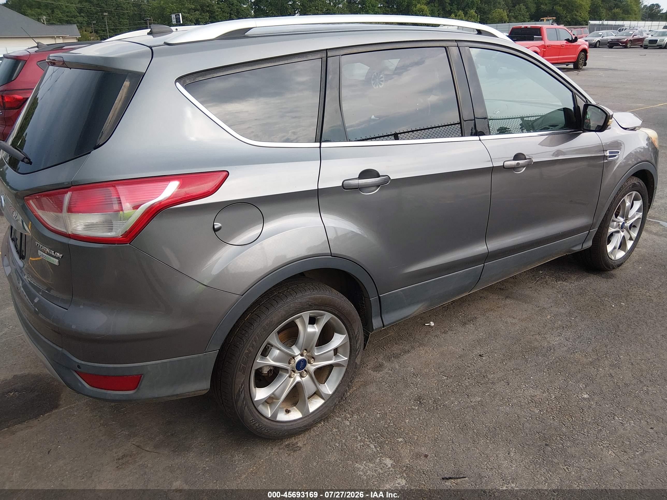 2014 Ford Escape Titanium Серый vin: 1FMCU0JX4EUD99990