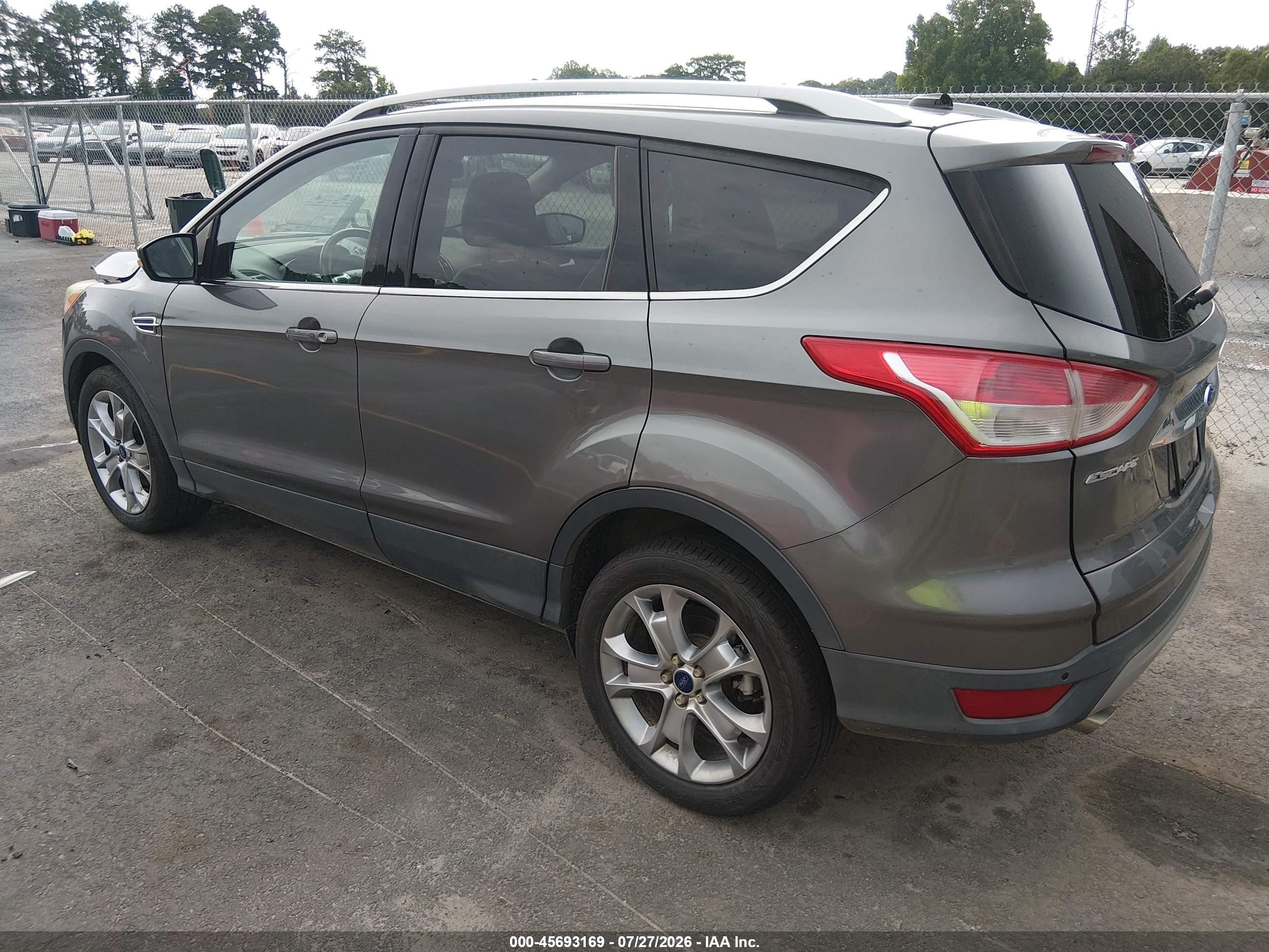 2014 Ford Escape Titanium Серый vin: 1FMCU0JX4EUD99990