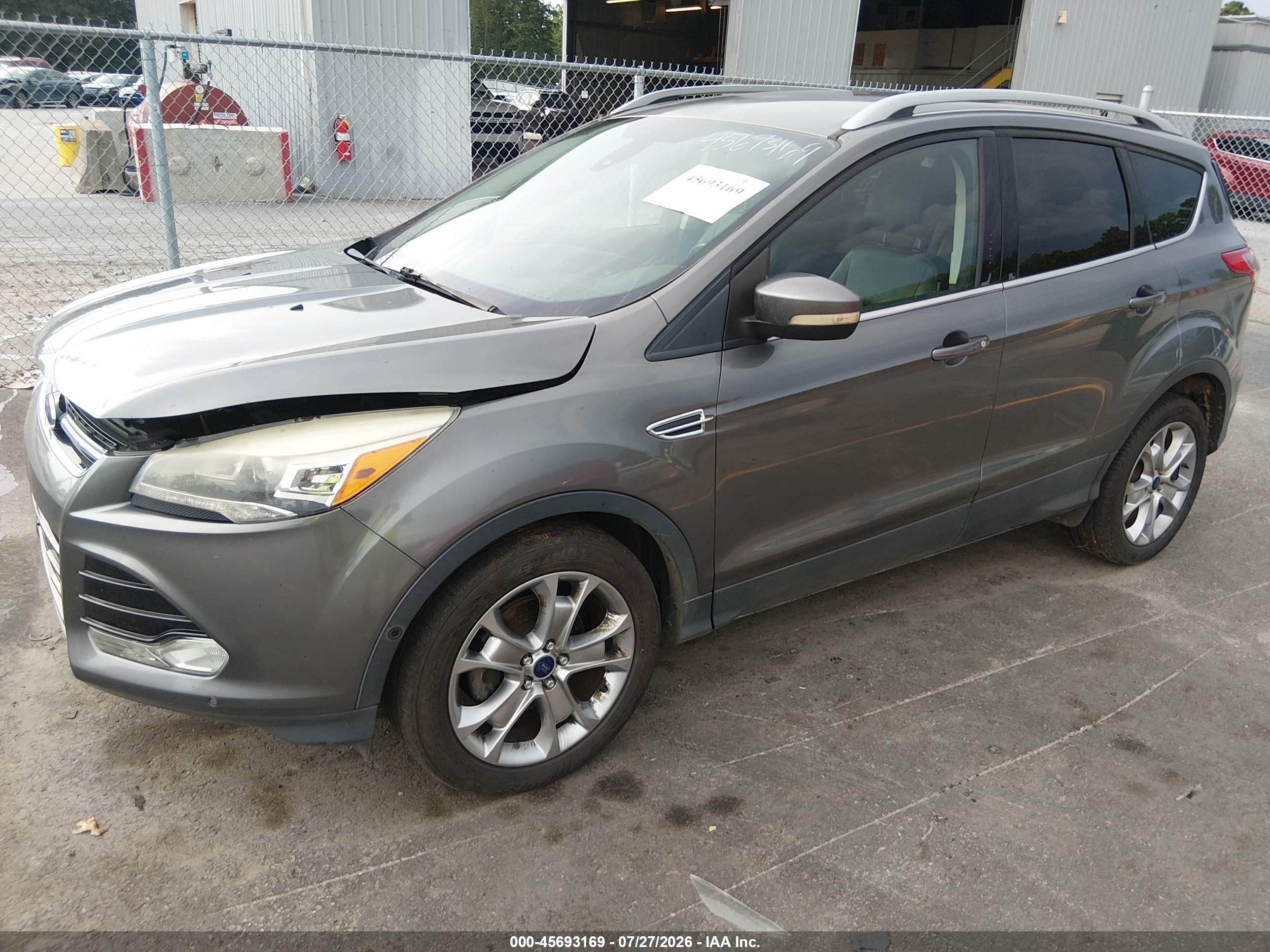 2014 Ford Escape Titanium Серый vin: 1FMCU0JX4EUD99990