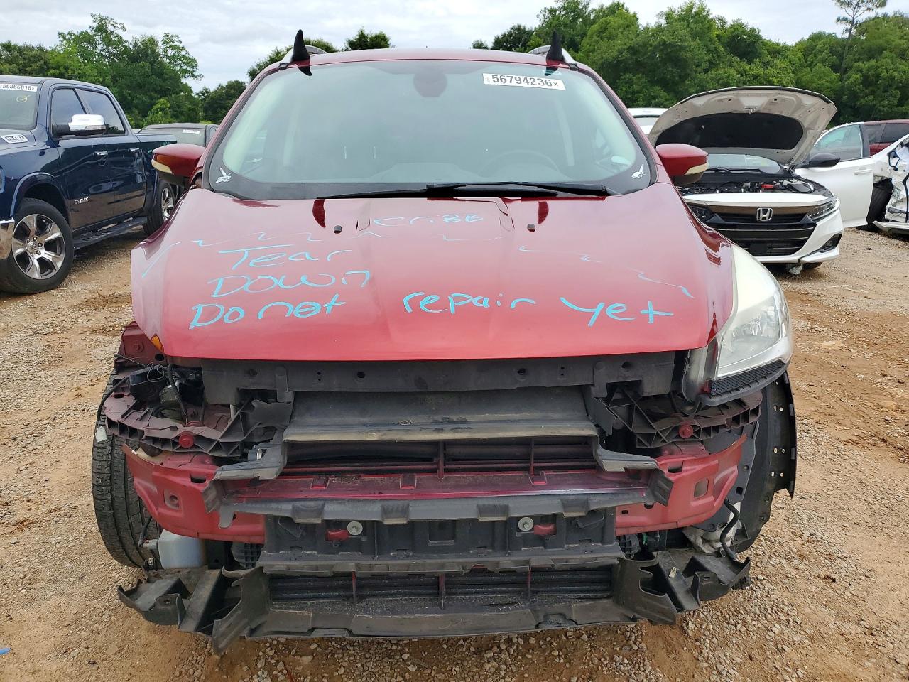 2015 Ford Escape Titanium Red vin: 1FMCU0JX4FUA47042