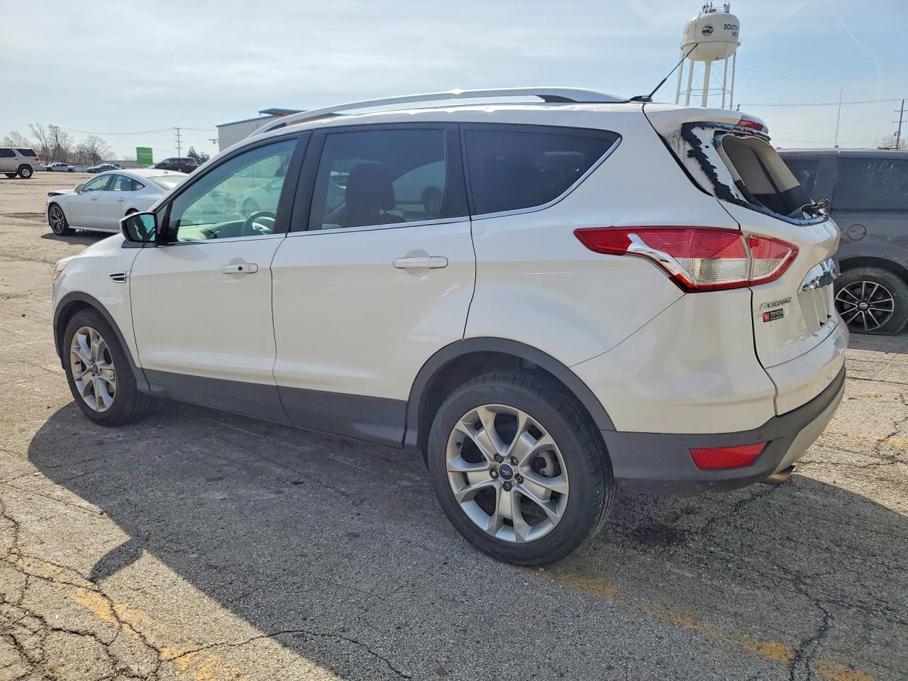 2015 Ford Escape Titanium White vin: 1FMCU0JX4FUC23779