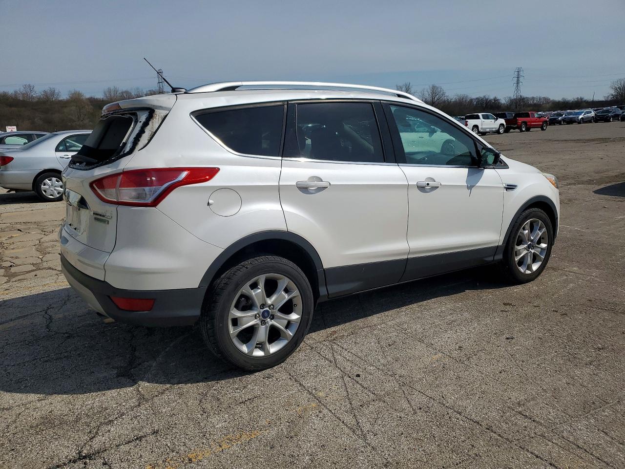 2015 Ford Escape Titanium White vin: 1FMCU0JX4FUC23779