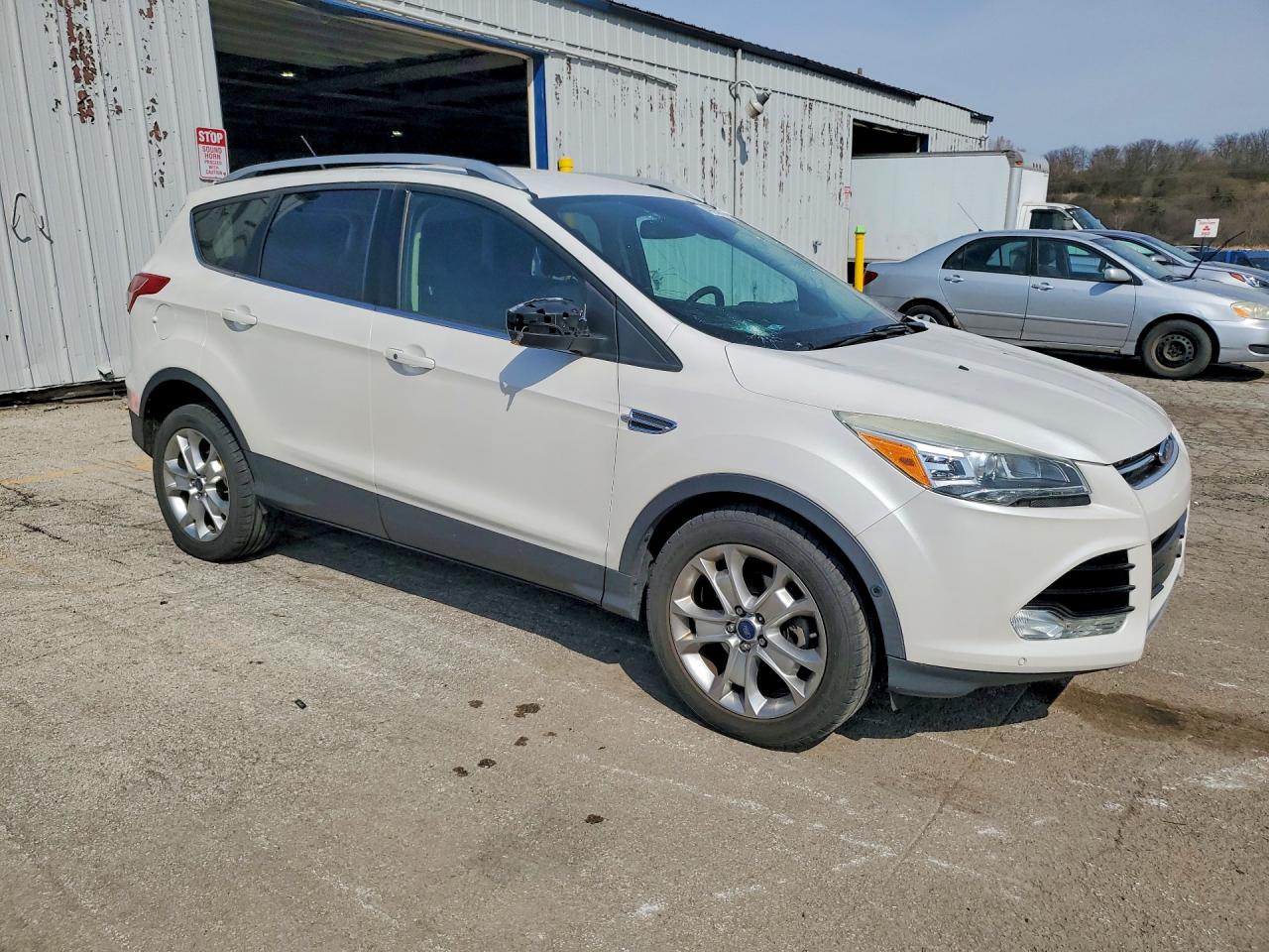 2015 Ford Escape Titanium White vin: 1FMCU0JX4FUC23779