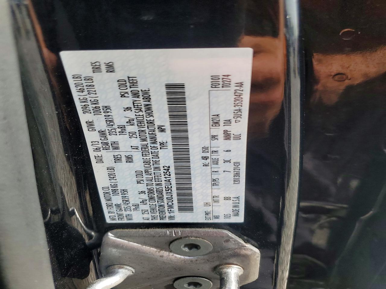 2014 Ford Escape Titanium Black vin: 1FMCU0JX5EUA12542