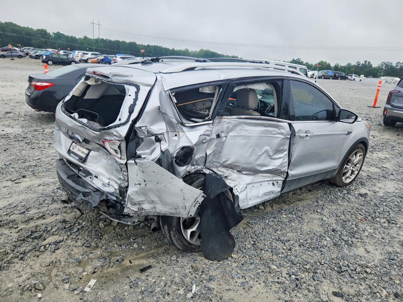 2014 Ford Escape Titanium Silver vin: 1FMCU0JX5EUA19717