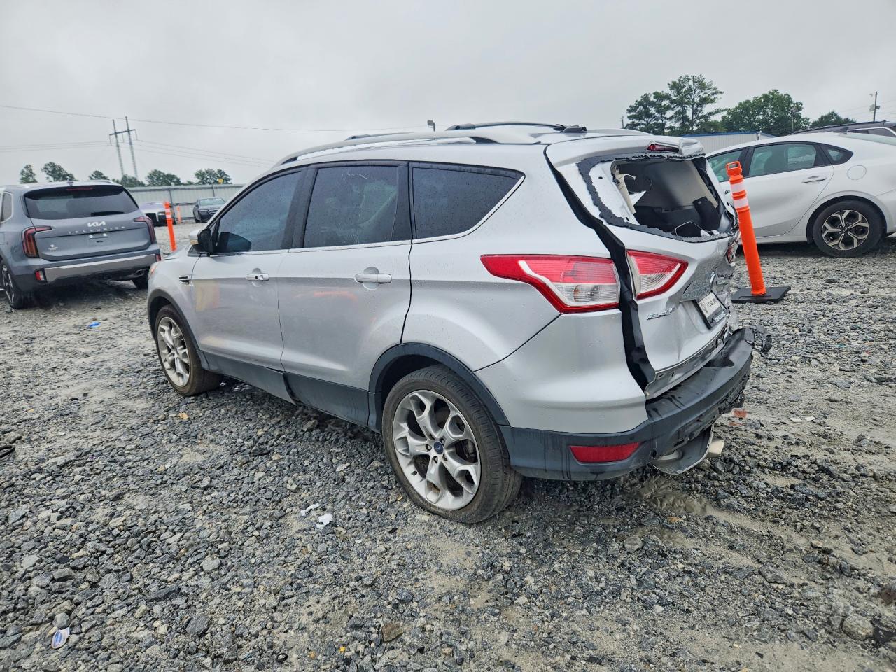 2014 Ford Escape Titanium Silver vin: 1FMCU0JX5EUA19717