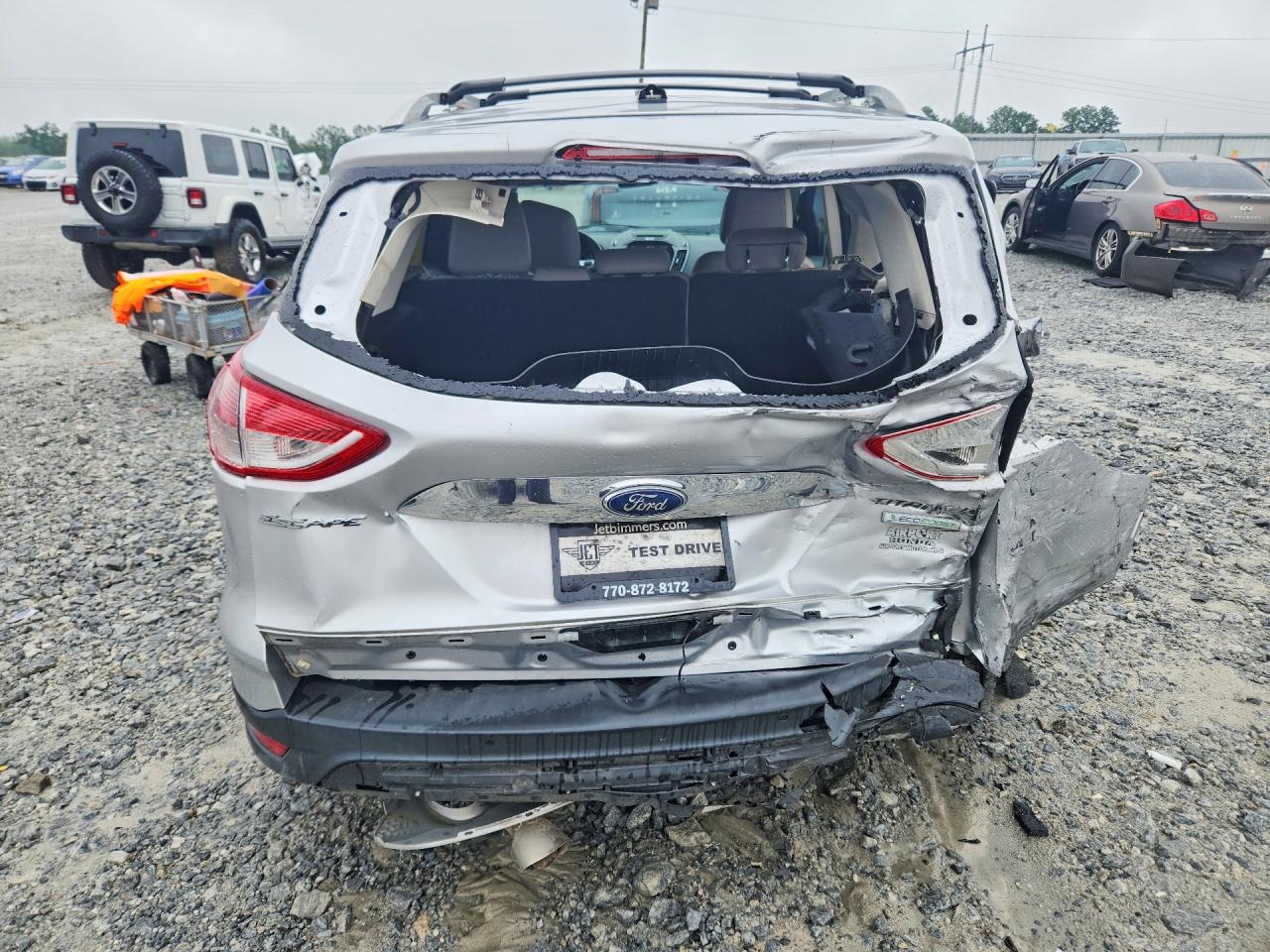 2014 Ford Escape Titanium Silver vin: 1FMCU0JX5EUA19717