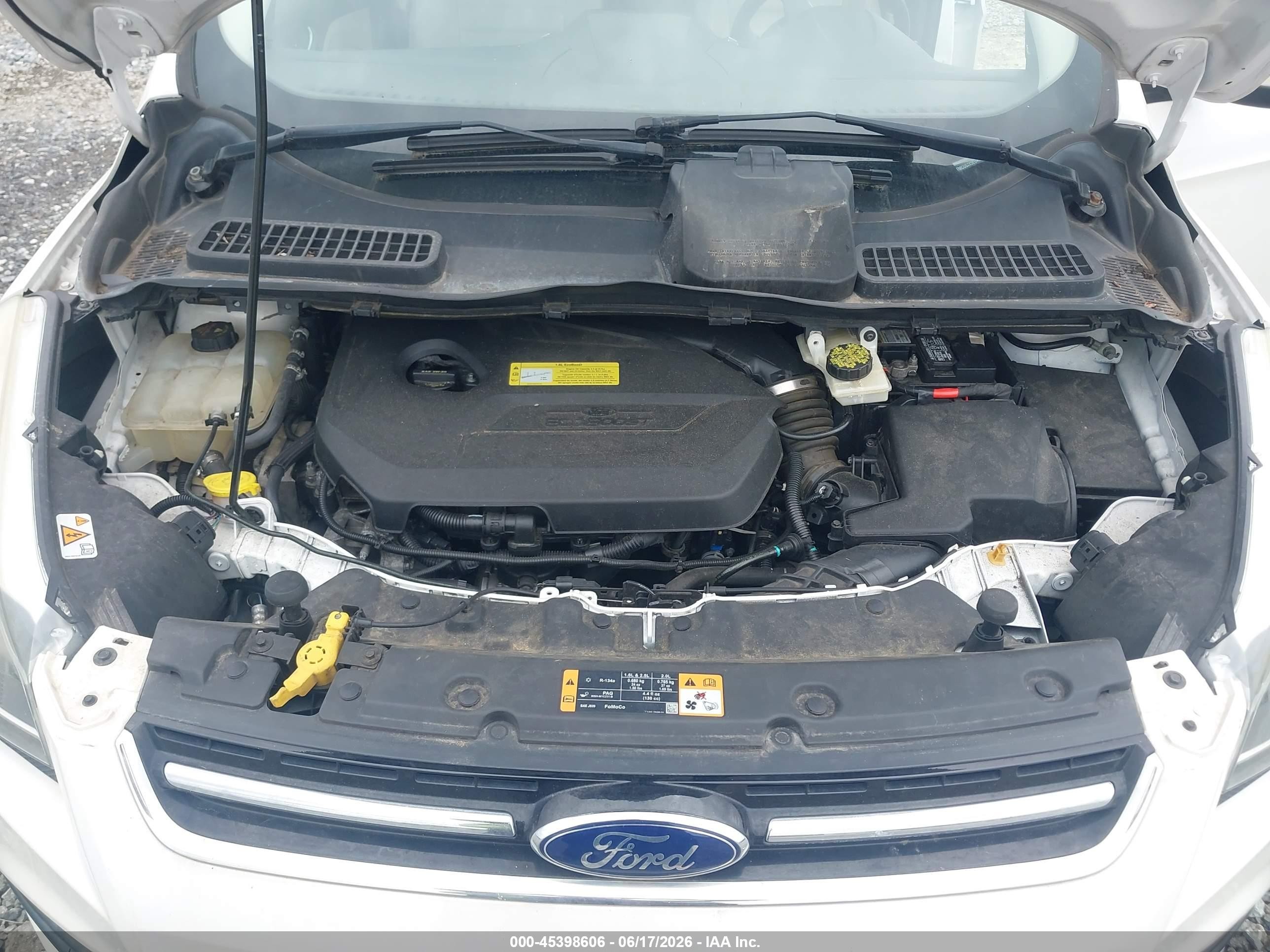 2014 Ford Escape Titanium White vin: 1FMCU0JX5EUA57884